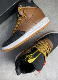 Кроссовки Nike Lunar Force 1 DUCKBOOT Gold Dart British Tan Brown живое фото 2