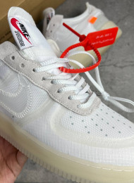 Кроссовки Nike Air Force 1 Low Off White X Sail живое фото 3