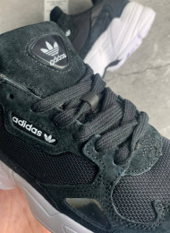 Кроссовки Adidas Falcon W80 Black White живое фото 3