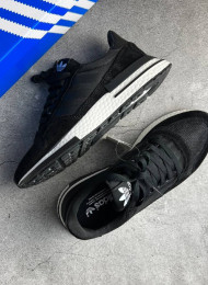 Кроссовки Adidas ZX 500 RM Black Core Footwear White живое фото 2